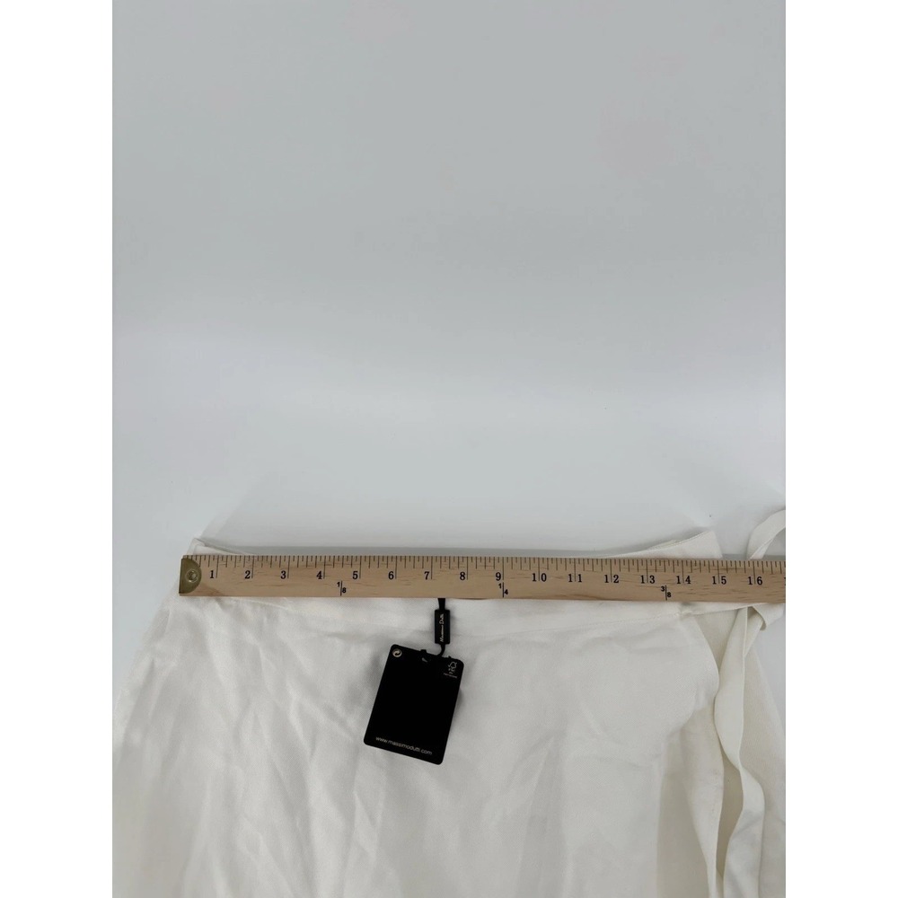 NWT Massimo Tutti Asymetrical Midi Wrap Skirt Sz 12 Ruffle Flowy Side Tie $130 - Picture 5 of 6